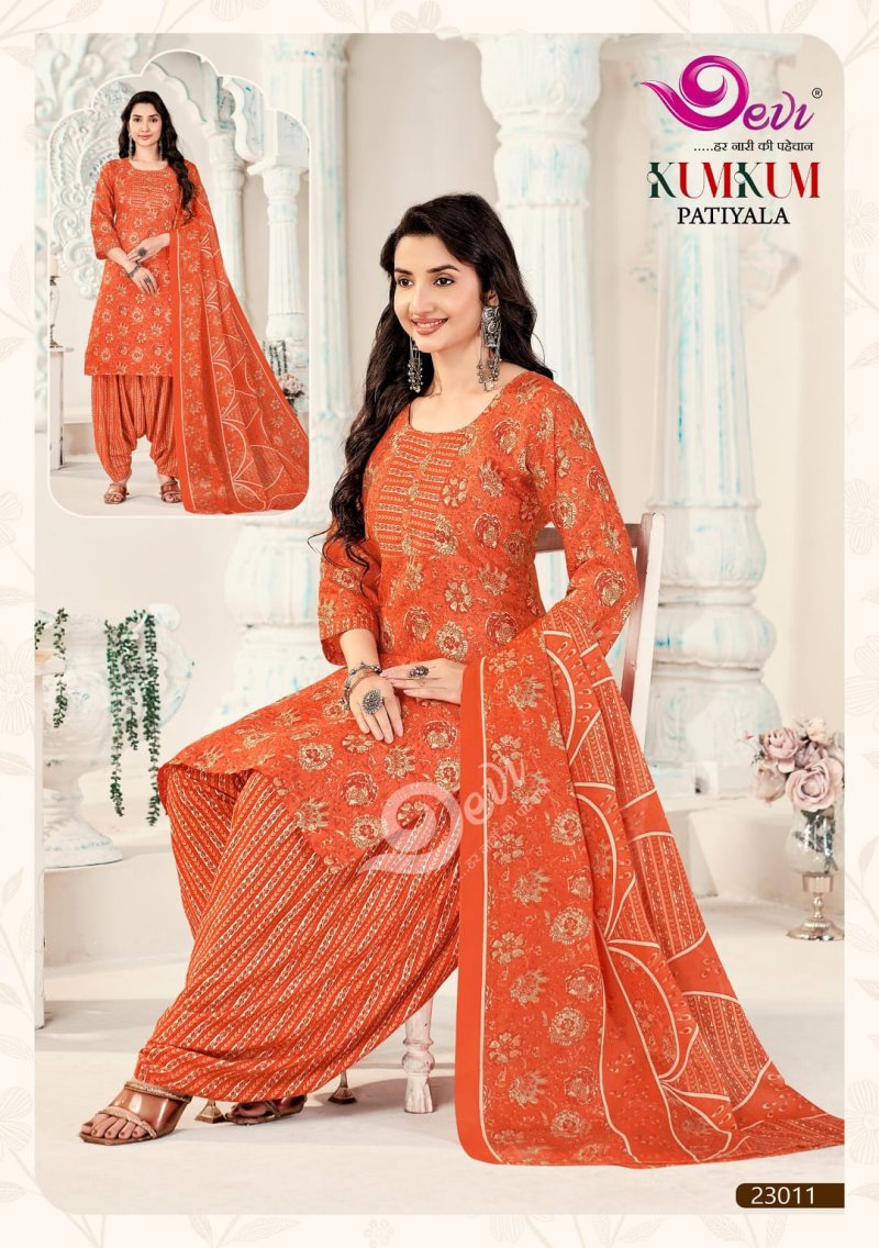 Kumkum Vol 23 By Devi Indo Cotton Readymade Dress 